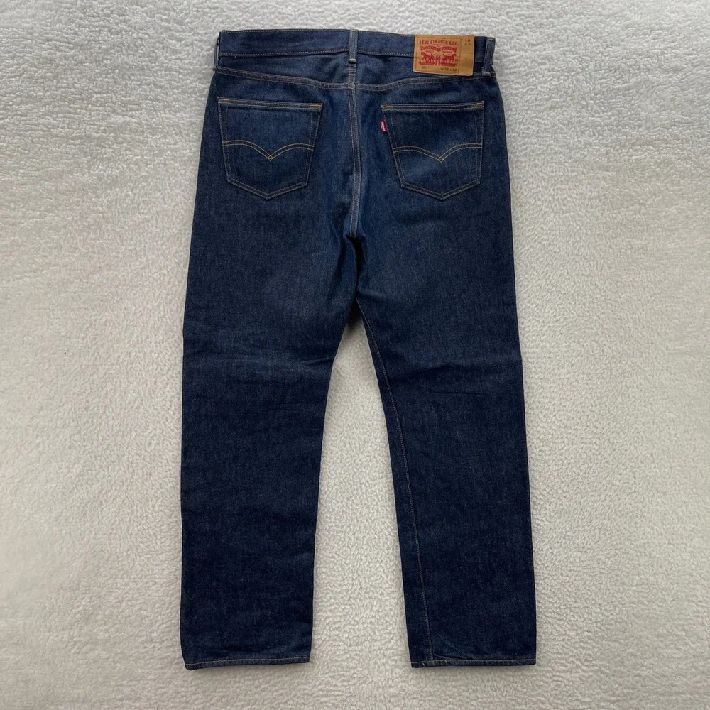 Levis Jeans Mens 36x32 Blue 501 XX Original Button Fly Shrink to Fit Indigo Wash